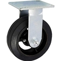 Casterhq 8"x2"" Rigid/Fixed Caster, Mold ON Rubber Wheel, 600 lbs Capa CB-9RC8-RI